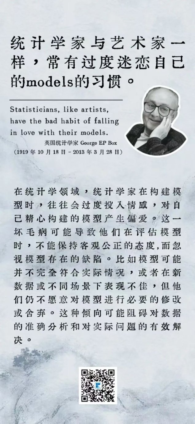 逍遙翁：統計語錄-統計學家與藝術家一樣，常有過度迷戀自己的models的習慣